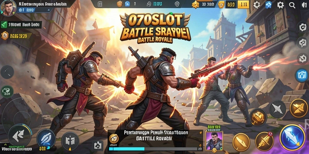 Tangkapan layar menampilkan aksi seru dalam game Battle Royale.