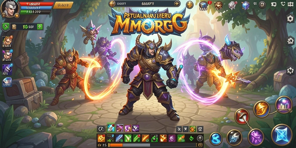 Screenshot 666FF menampilkan aksi epik dalam gameplay MMORPG.