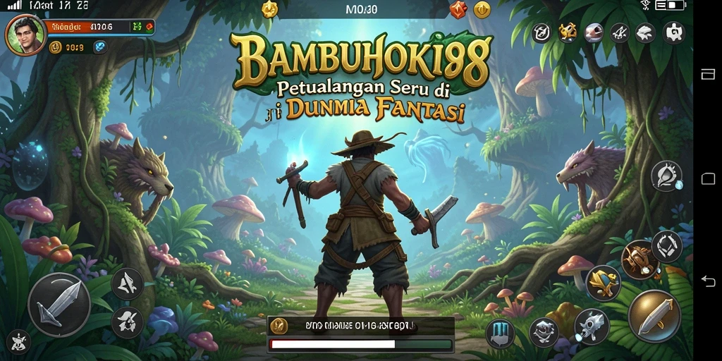Screenshot gameplay <strong>BAMBUHOKI88</strong> yang menampilkan aksi menegangkan dan petualangan seru.