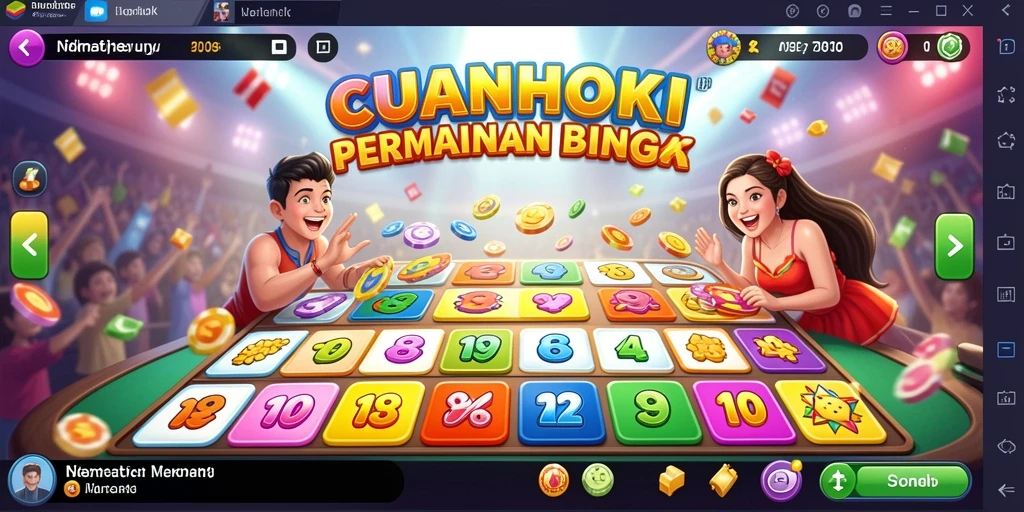 Screenshot CUANHOKI menampilkan keseruan permainan Bingo yang interaktif.