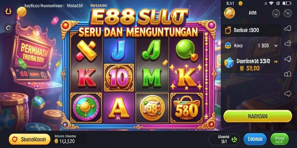 Tampilan menakjubkan gameplay E88 yang menarik dan penuh warna.