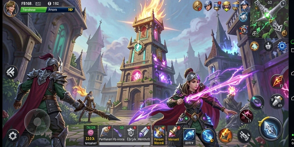 Gameplay seru Tower Defense dengan menara dan strategi unik.