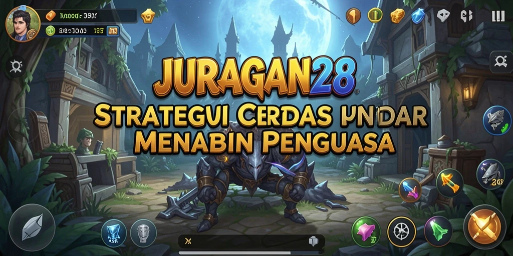 Tampilan gameplay strategi yang mendebarkan di JURAGAN28.