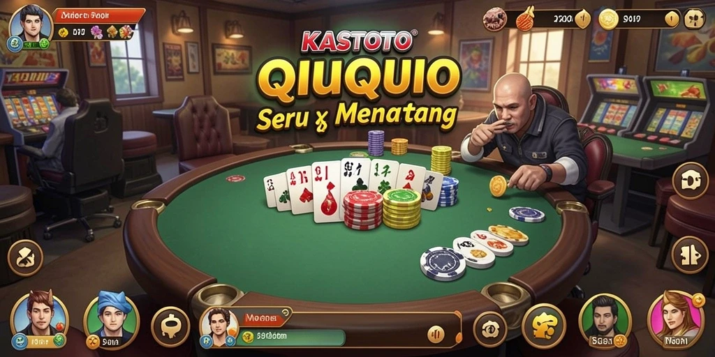 Screenshot utama KASTOTO menampilkan gameplay QiuQiu yang seru.