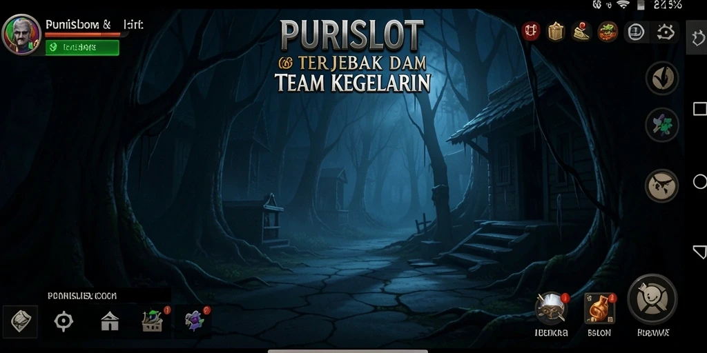 Tampilan gameplay menegangkan dalam dunia Horror yang gelap.