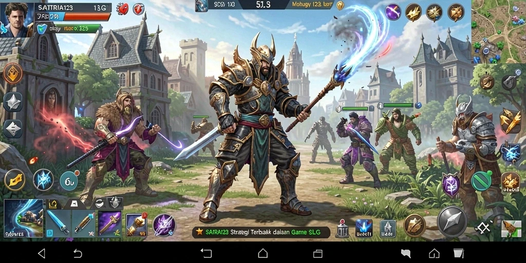 Tampilan gameplay SATRIA123 yang menegangkan dan strategis.
