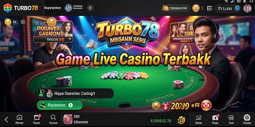 Screenshot gameplay TURBO78 menampilkan aksi langsung dari permainan Live Casino.